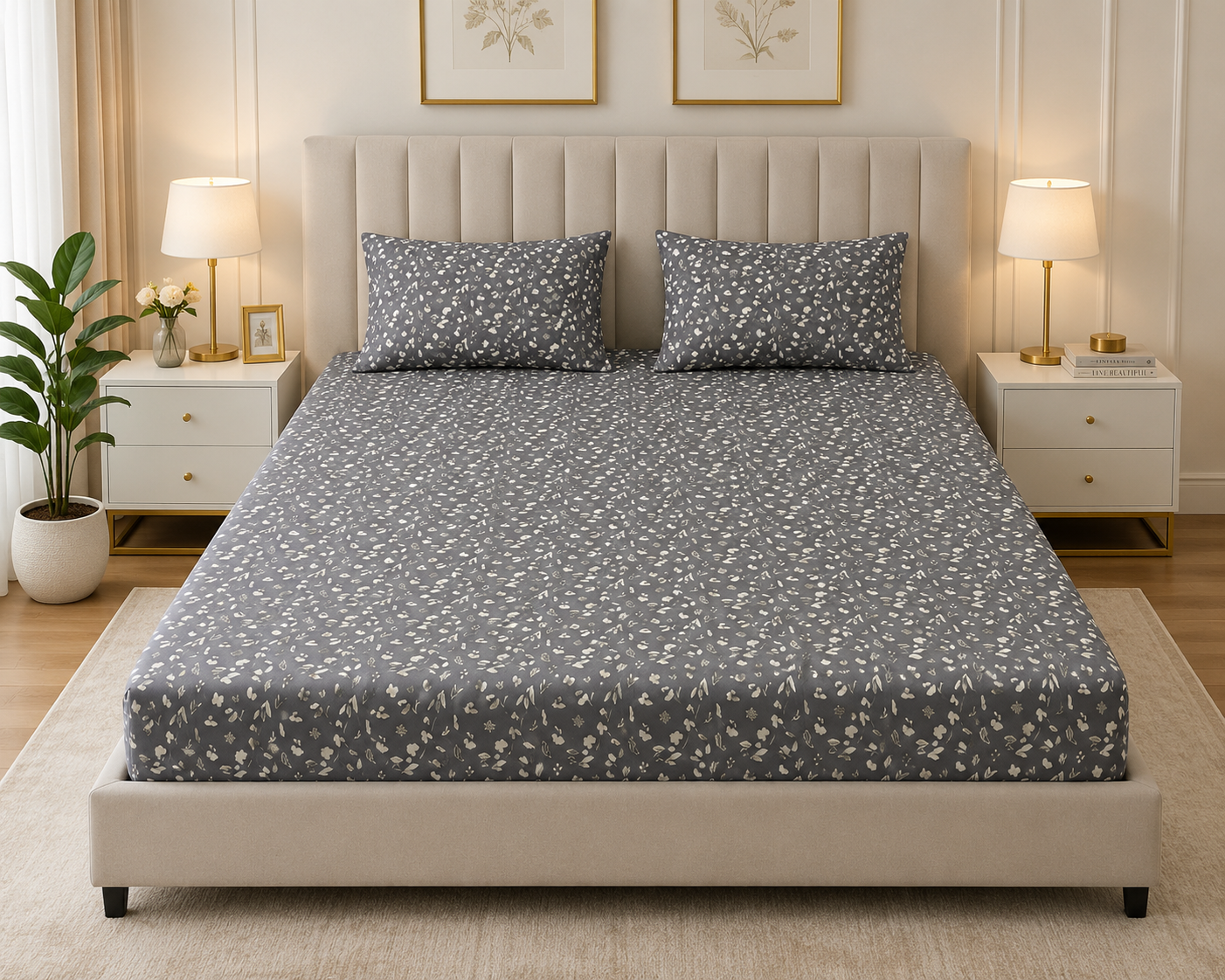 Fitted Bed Sheet- PFT0287