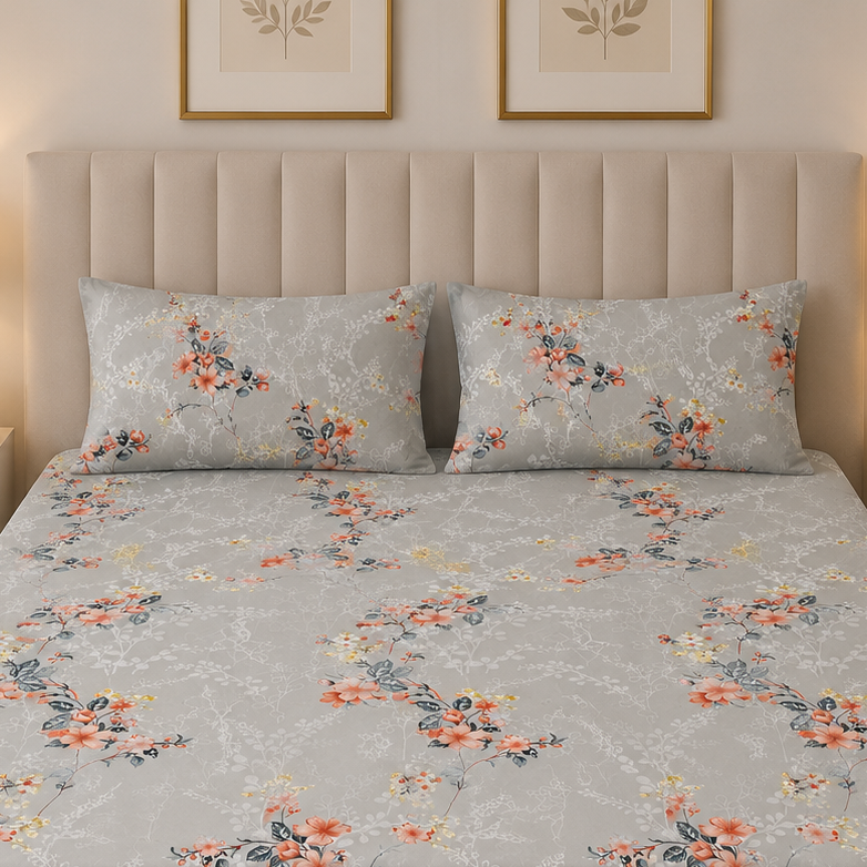 Fitted Bed Sheet- FTM001 Fitted Sheets Apricot