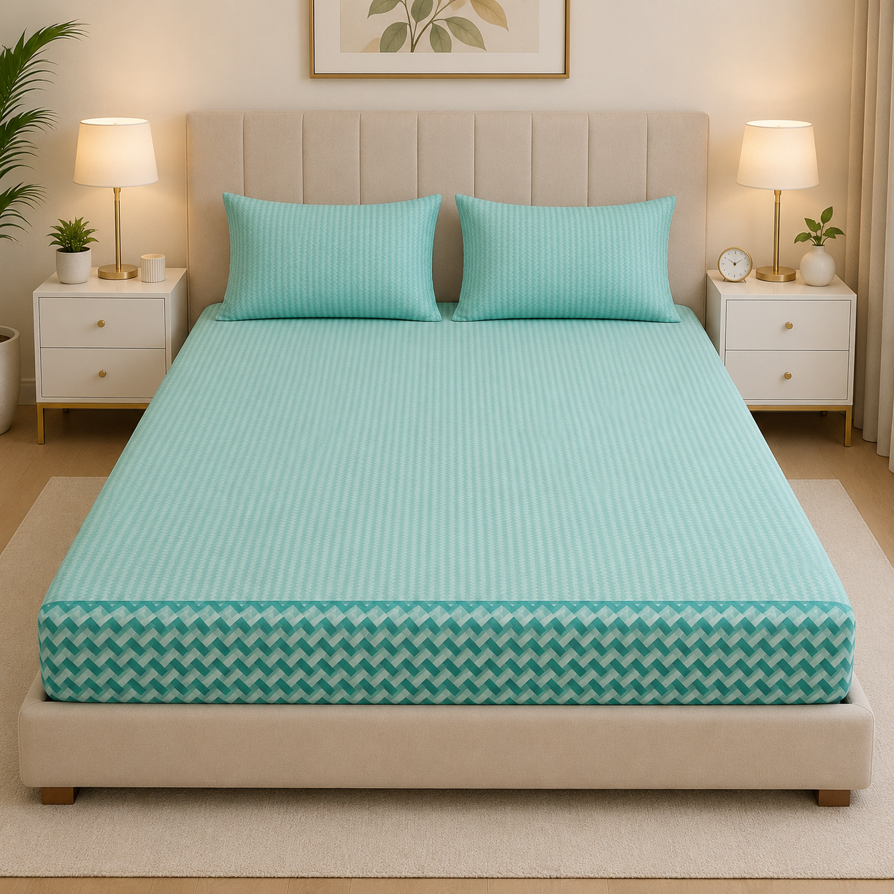 Fitted Bed Sheet- FT0070
