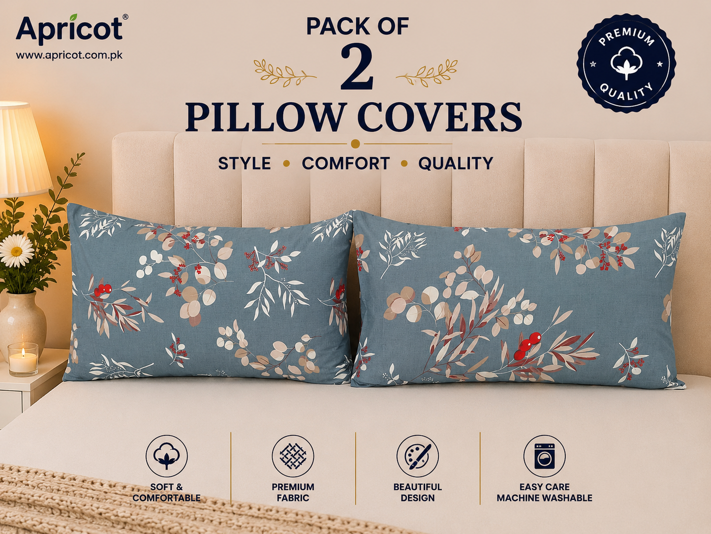 Printed Pillow Covers Pack of 2- PC00103
