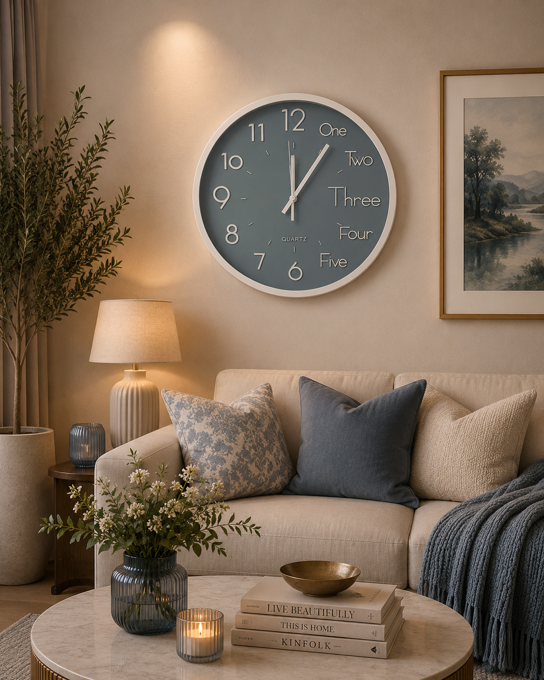 30CM Wall Clock- (SA2311-10) K Clock Apricot