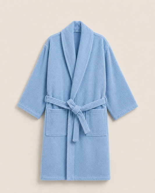 100% Cotton Bathrobe- SKY BLUE