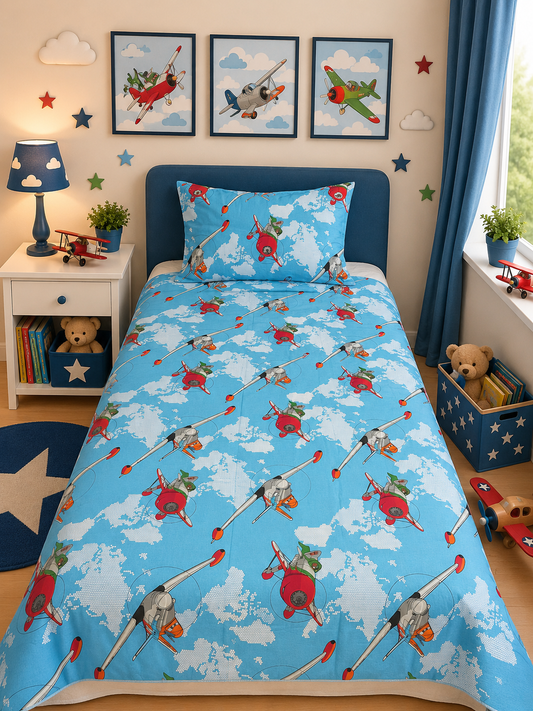 2Pcs Single Bed Sheet- Sb179