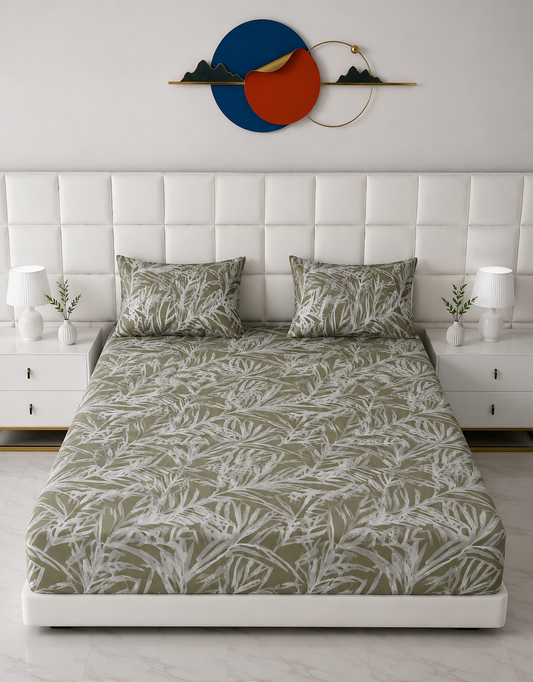Fitted Bed Sheet- FT0048 Fitted Sheets Apricot