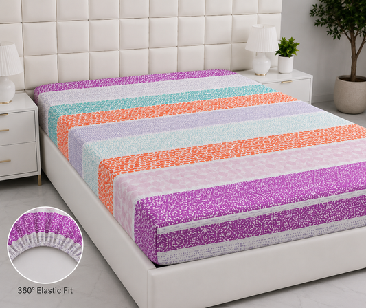 Quilted Waterproof Mattress Protector-QM-04 Protectors Apricot
