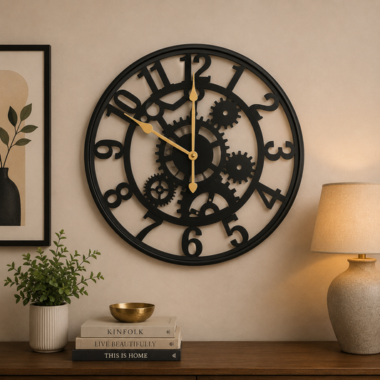 60Cm Modern Design Metallic Wall Clock(SA2013-50) Clock Apricot