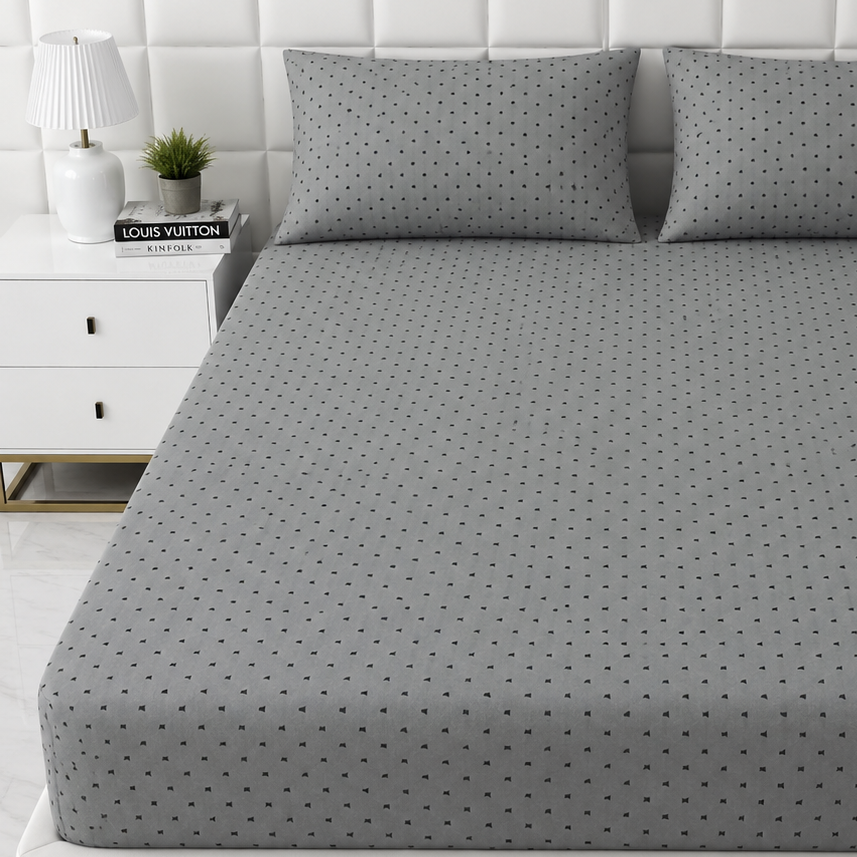 Fitted Bed Sheet-FT0013 Fitted Sheets Apricot