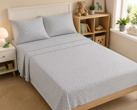 3 PCs Double Bed Sheet- DB112 BED SHEET Apricot