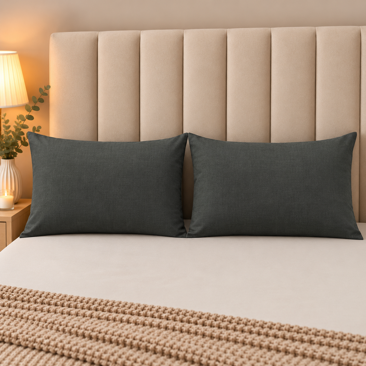 Printed Pillow Covers Pack of 2- PC00140 cushions Apricot