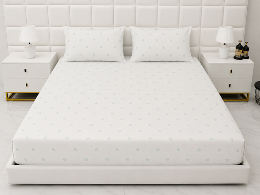 Fitted Bed Sheet- PFT0307 Fitted Sheets Apricot