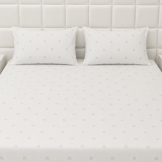 Fitted Bed Sheet- PFT0307 Fitted Sheets Apricot