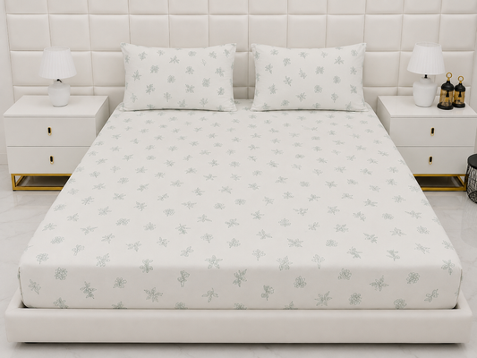 Fitted Bed Sheet- PFT0308 Fitted Sheets Apricot