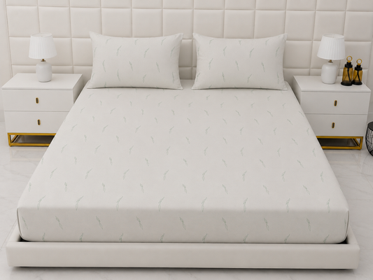 Fitted Bed Sheet- PFT0309 Fitted Sheets Apricot