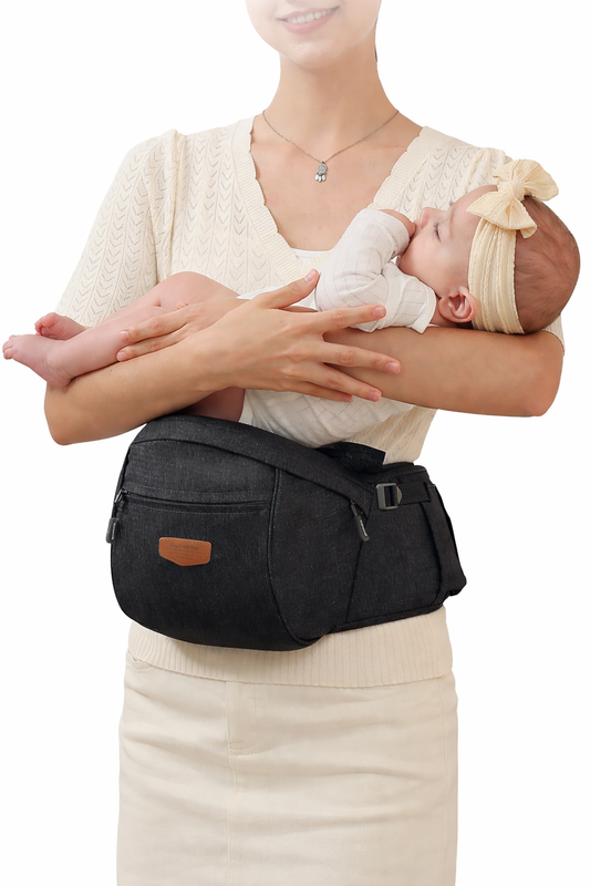 Baby Hip Seat With Adjustable Belt and Pocket-SA2408-182(Black)
