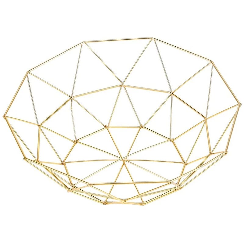 Creative Iron Fruit Basket-(5291) Golden Apricot