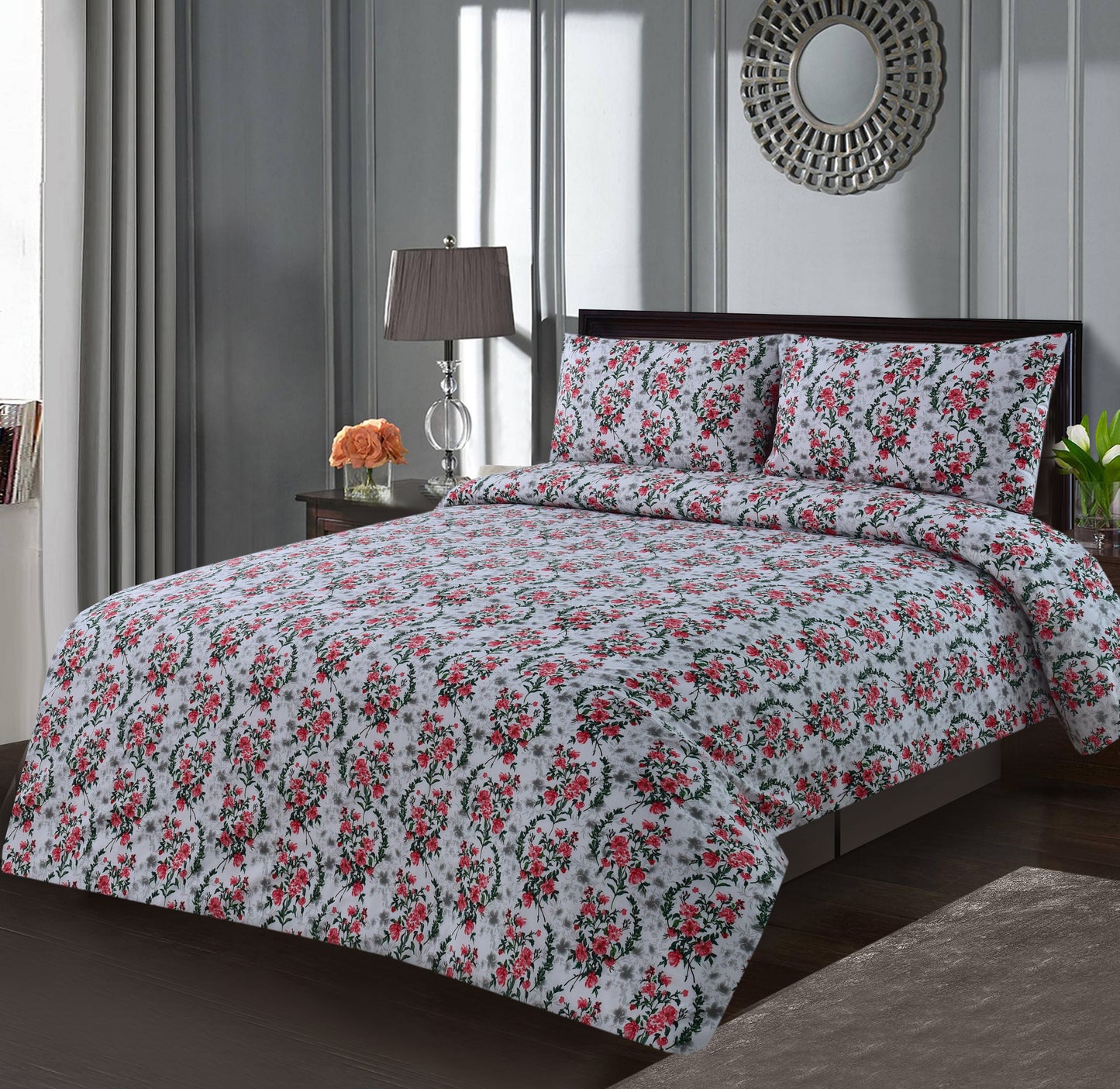 2Pcs Single Bed Sheet-SB-325(5272) Apricot