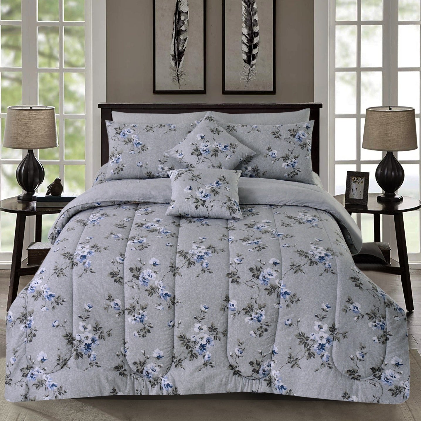 8 PCs Winter Comforter Set-Daisy