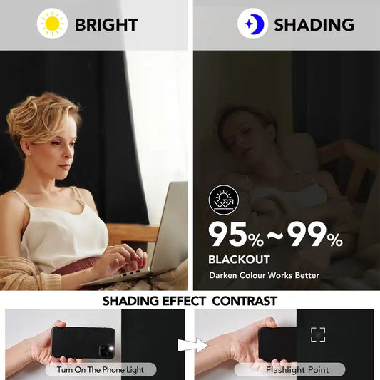 2 PCs Blackout Room Curtains-Plum Curtains Apricot