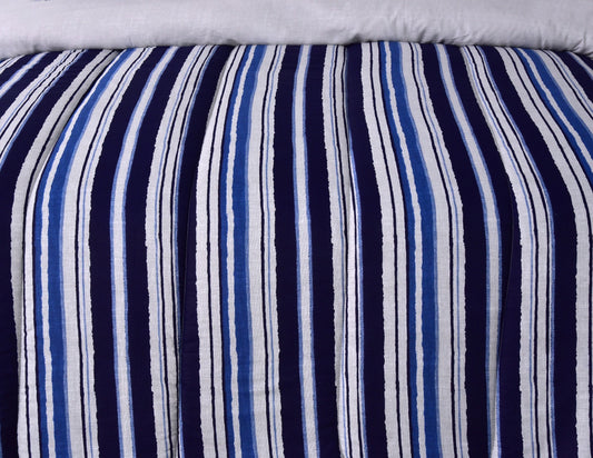 Duvet Cover- Bold Stripes Bed Sheets Apricot