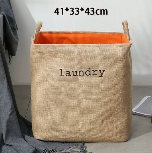 Eva Collapsible Laundry Basket-Beige  Apricot