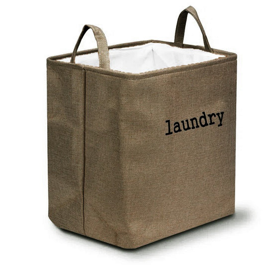 Eva Collapsible Laundry Basket-Brown  Apricot