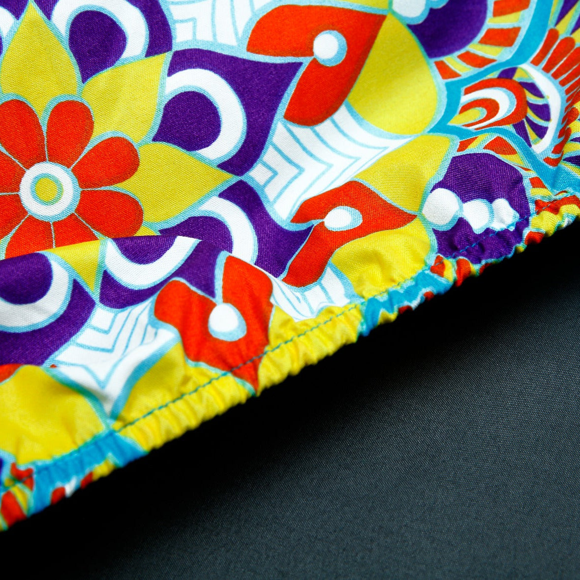 Fitted Bed Sheet-Multi Flowers Fitted Sheets Apricot