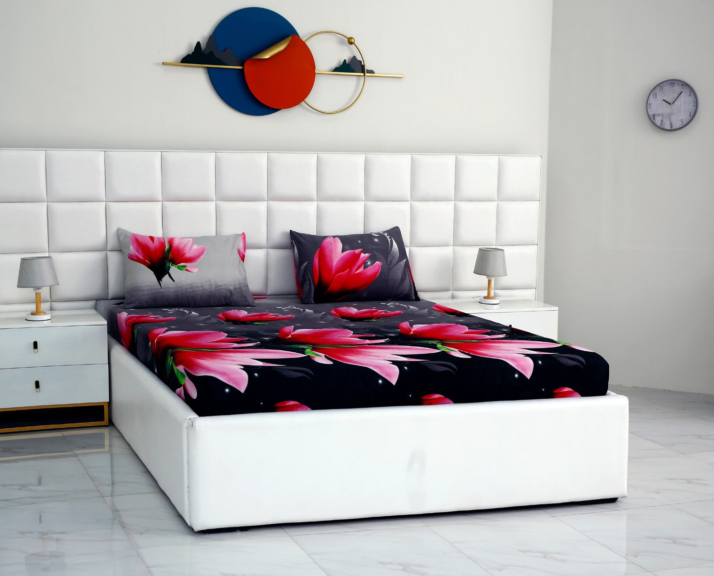 Fitted Bed Sheet-Pink Lotus Fitted Sheets Apricot