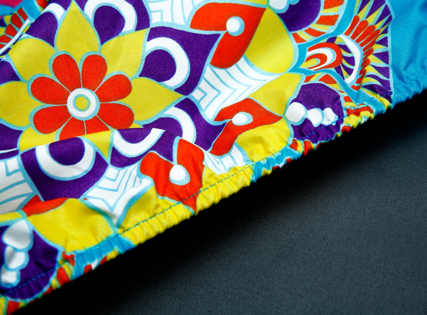 Fitted Bed Sheet-Turquoise Flower Fitted Sheets Apricot