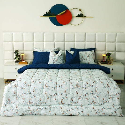 8 PCs Winter Comforter Set-Bluebells Comforters Apricot