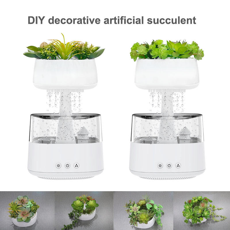 Rain Humidifier With 7 Colors Light-SA2411-61 Apricot