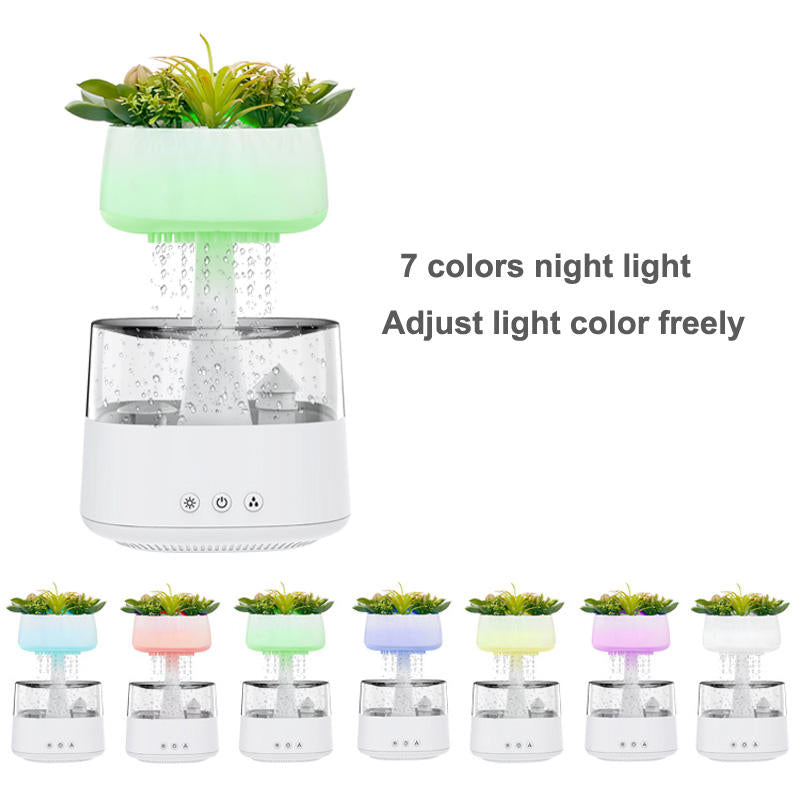 Rain Humidifier With 7 Colors Light-SA2411-61 Apricot