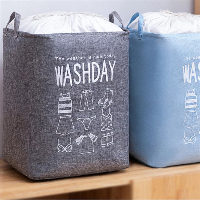 Eva Collapsible Laundry Basket Wash Day-Sky blue