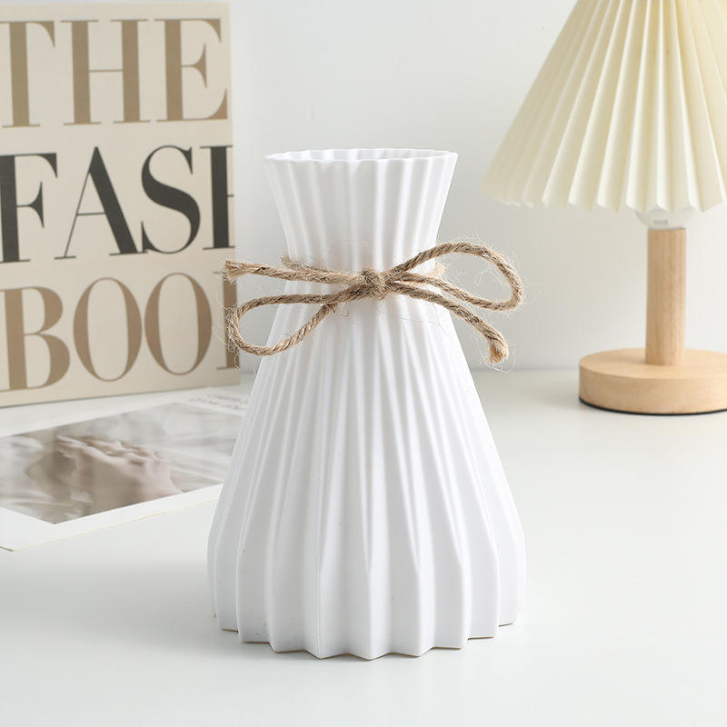 2PCs Striped Tabletop Vase (SA2510-100) Apricot