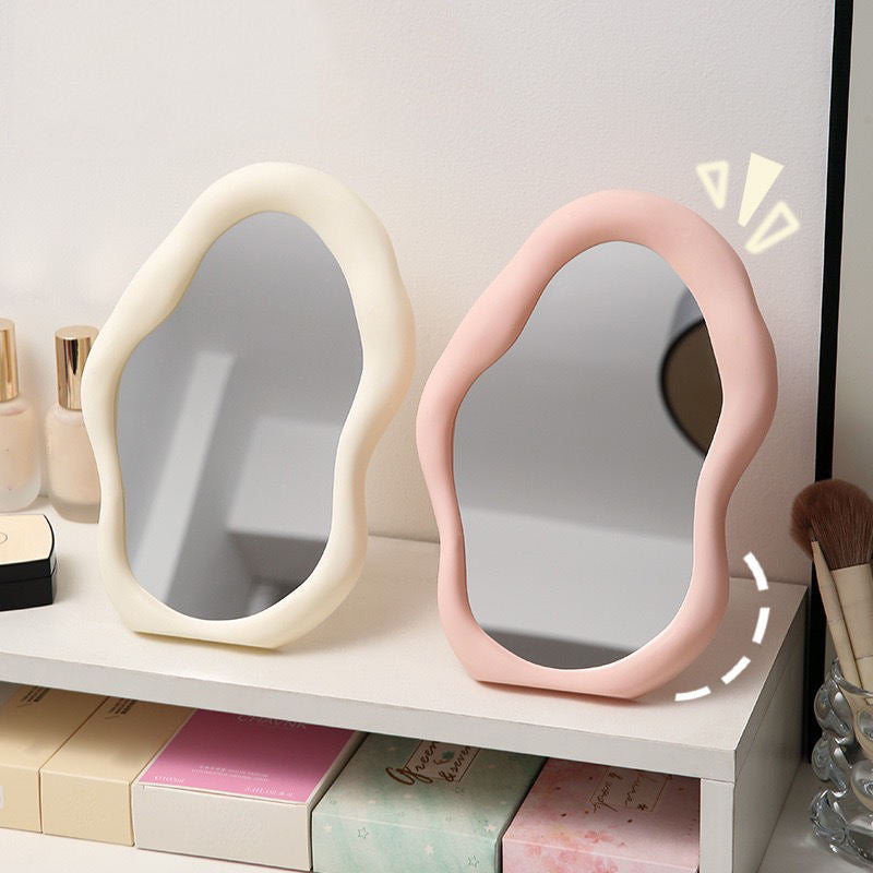Cloud Makeup Mirror With Stand-SA2408-210 Mirror Apricot