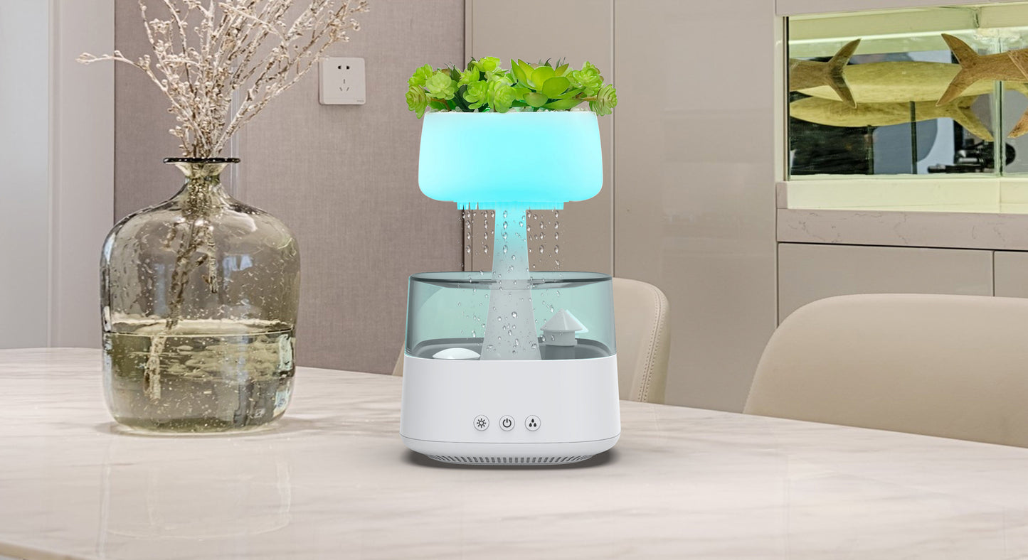 Rain Humidifier With 7 Colors Light-SA2411-61 Apricot