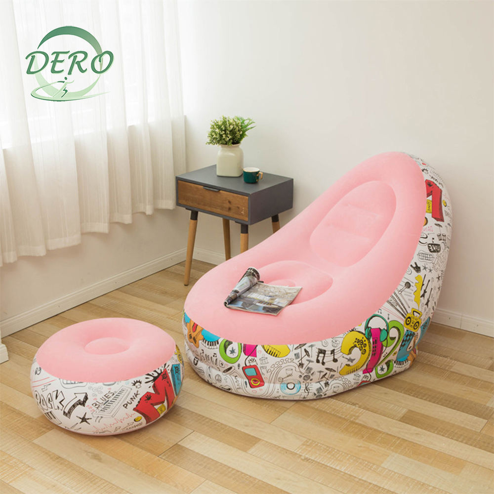 Inflatable Graffi Sofa Set-(SA2510-031)-Pink Apricot