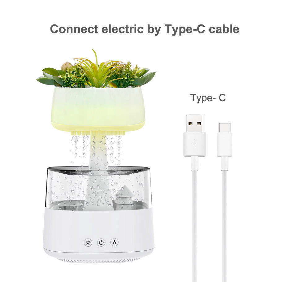 Rain Humidifier With 7 Colors Light-SA2411-61 Apricot