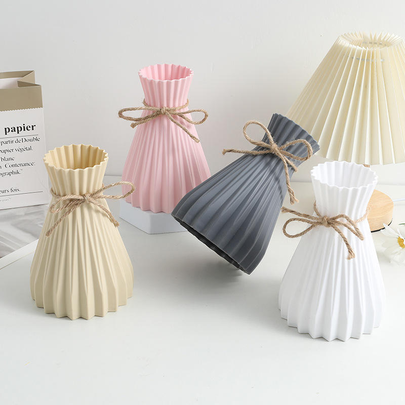 2PCs Striped Tabletop Vase (SA2510-100) Apricot