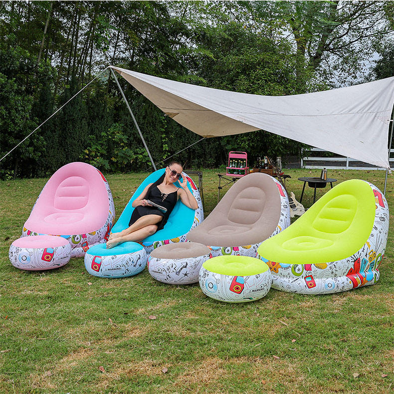 Inflatable Graffi Sofa Set-(SA2510-031)-Pink Apricot