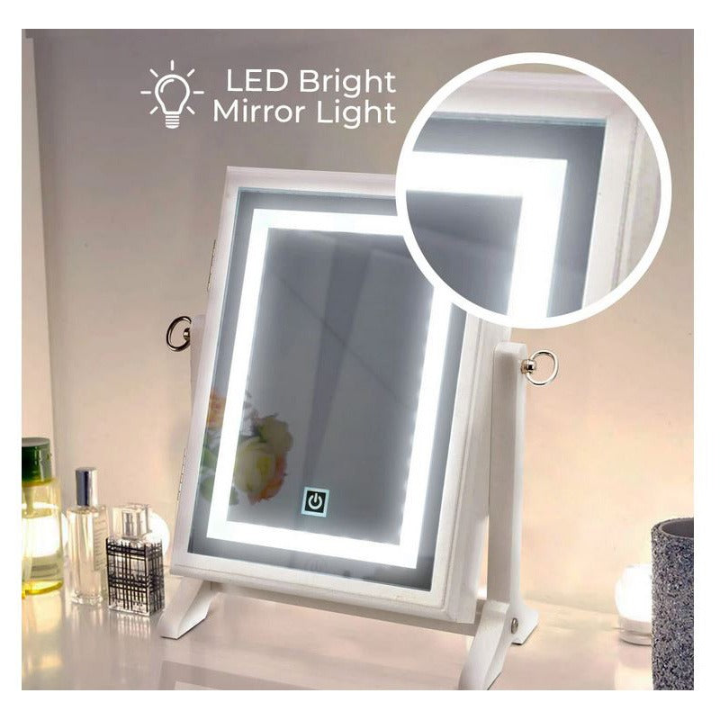 Jewelry Cabinet With Led Mirror-SA2405-72 Cosmetic Organizer Apricot