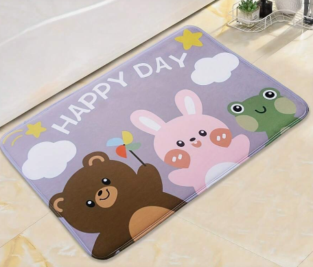 Kids Anti-Slip Door Mat (314)5408-Happy Day Door Mats Apricot
