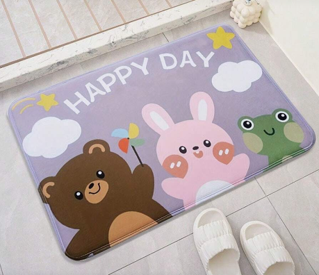 Kids Anti-Slip Door Mat (314)5408-Happy Day Door Mats Apricot