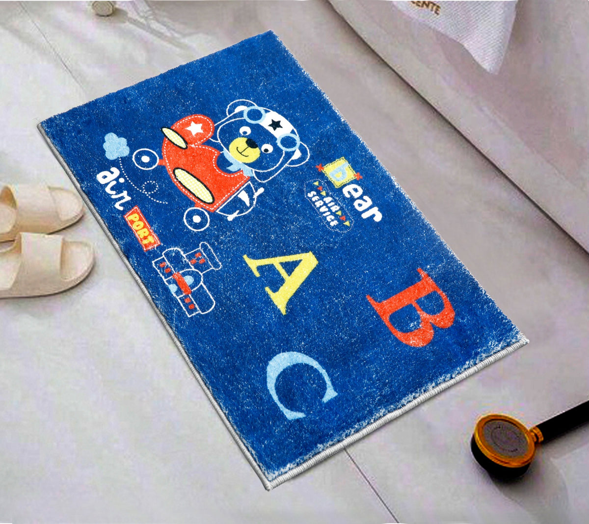 Kids Anti-Slip Door Mat (314)-ABC Door Mats Apricot