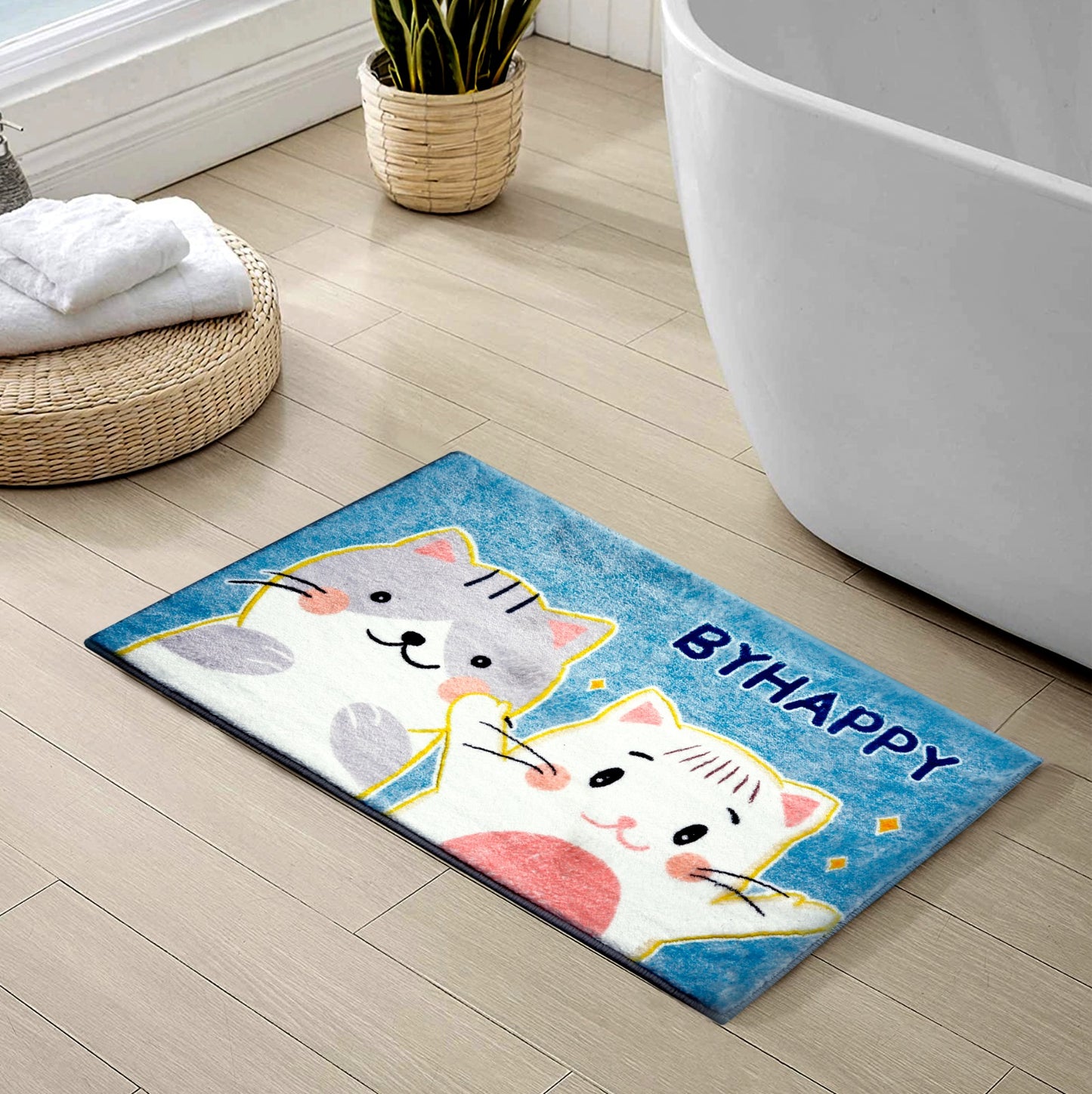 Kids Anti-Slip Door Mat (314)-BY Happy Door Mats Apricot