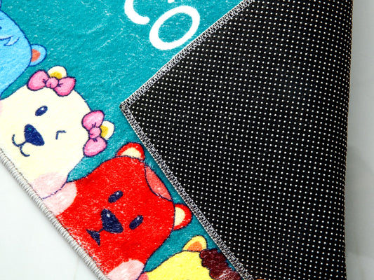 Kids Anti-Slip Door Mat (314)-WELCOME Door Mats Apricot