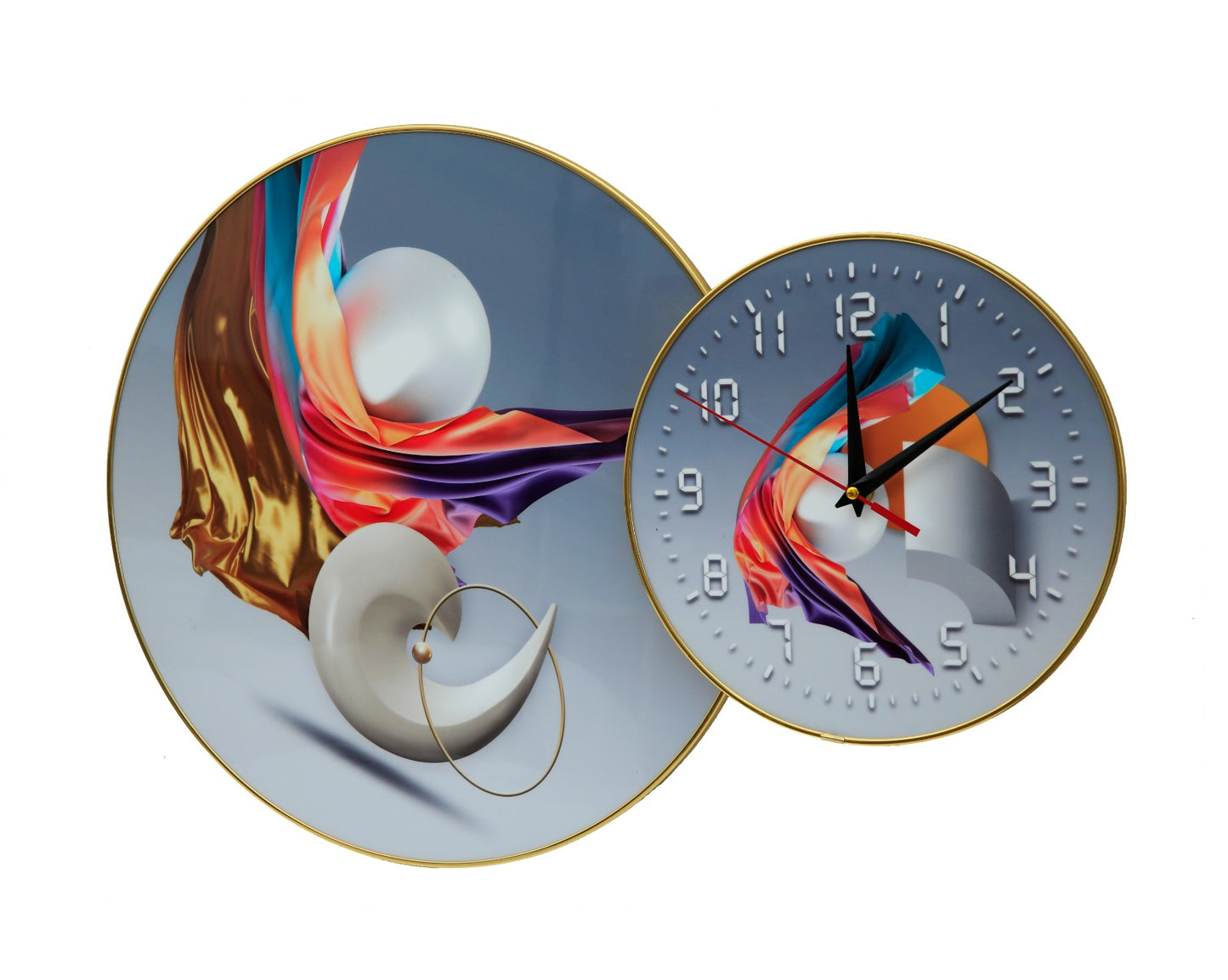 Lava Frame with Clock Clock Apricot