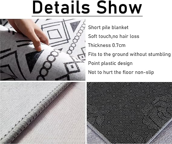 Living Room Rug 120 CM Round-(13795)Grey Geometric (317) Apricot