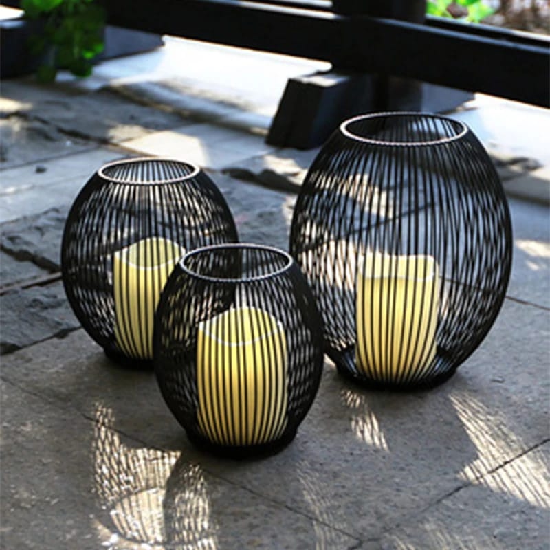 Metal Candle Stand-Black(SA2405-20) Tissue Box Apricot
