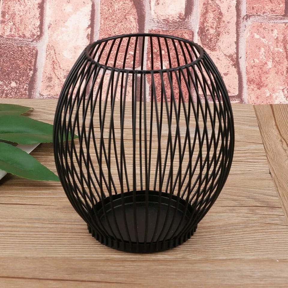 Metal Candle Stand-Black(SA2405-20) Tissue Box Apricot