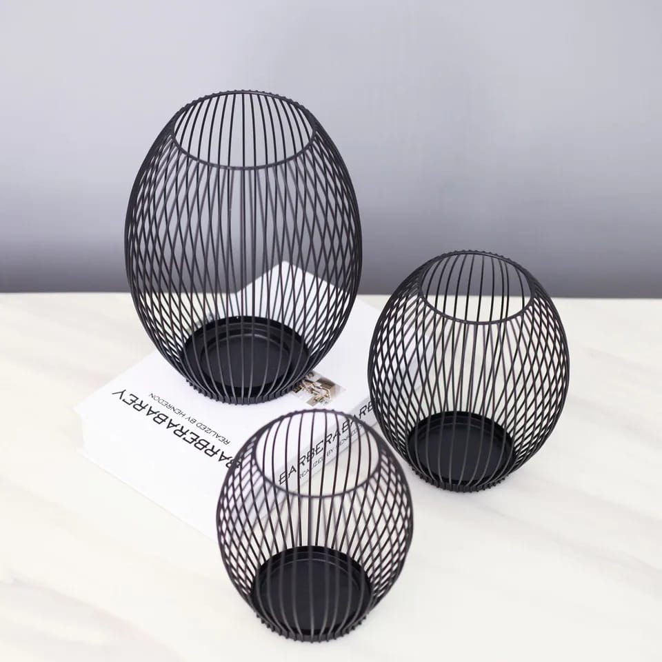 Metal Candle Stand-Black(SA2405-20) Tissue Box Apricot